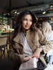 Spring Stand Collar Trench Coats For Women Y2K Long Sleeve Pockets Waist Jacket Street Lady Single Breasted Outerwear