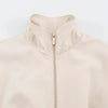 Women Minimalist Chic Pleated Zipper Jacket Early Autumn/Fall Street Elegant Jacket Commute Leisure Jacket