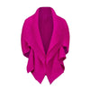 Pleated Spring Women's Cardigan Short Coat Chic Outerwear Unique Design Laeple Half Sleeve Jackets