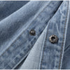 Women's Denim Lace Up Jacket Lapel Neck Waist Cinching Button Front Long Sleeve Coat Spring Femlae Casual Daily Outerwear