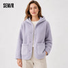 Jacket Women Winter Reversible Sweatshirt Faux Lamb Wool Fleece Solid Color Top Women's Clothing