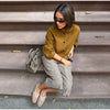 Houndstooth Blazer Set Women Lapel Collar Full Sleeve Coats Loose Long Trouser Lady Vintage Two Piece Outfit