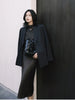 Fall/Winter Women's Street oversized pinstripe shoulder-padded loose suit jacket for women