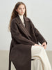 Stylish Women's Petite Wool Overcoat with Suit Lapel Winter 100% Wool Coats Suit Collar Long Winter Coat