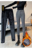 Skinny Women's Warm Jeans Winter Thicken Fleece Stretch High Waist Pencil Pants Korean Black Blue Gray Velvet Leggings