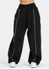 Sport Trousers Women Loose Casual Wide-leg Trousers with Pockets Gym High Waist Fitness Running Yoga Pants