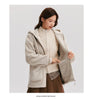 Coat Women Imitation Lamb Wool Polar Fleece Double-Sided Wear Loose Winter Contrast Color Simple Hooded Jacket