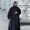 Black Stand Collar Trench Coat Women Casual Long Sleeve Single-breasted Loose Windbreaker Lady Autumn High Street Outwear