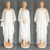 Elegant African Dresses for Women Traditional Dashiki Lace Boubou Plus Size Wedding Party Gown Muslim Kaftan Maxi Dress