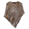 Women's 100% Real Natural Rabbit Fur Knitted Pullover Poncho Lady Cape Genuine Fur Shawl Warm One Size