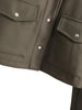 Jackets For Womens Autumn Solid Front Pockets Button Long Sleeve Jacket Elegant Woman Casual Outerwear Coat