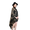 Fitshinling Auspicious Cloud Pattern Winter Shawls And Wraps Bohemian Fringe Oversized Womens Winter Ponchos And Capes