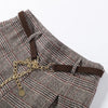 Houndstooth Blazer Set Women Lapel Collar Full Sleeve Coats Loose Long Trouser Lady Vintage Two Piece Outfit