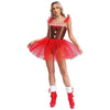 Adult Christmas Cosplay Costume Gingerbread Stripe Patchwork Velvet Dress Women Party Gingersnap Role-playing Cosplay Dress-up
