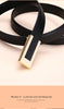 Genuine Leather Belt for Women; Cowhide Waist Belt; Versatile Smooth Buckle; Dress Decoration Belt for