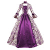 Women Cosplay Marie Antoinette Dress Medieval Flare Sleeve Victorian Party Formal Gown Renaissance Gothic Floral Robe Plus Size