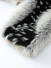 Women Color Block Faux Fur Coat Casual Round Neck Long-sleeved Fluffy Warm Crop Coats Winter Lady Chic Daily Street Jacket