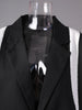 Women Black Irregular Color-block Big Size Blazer Lapel Long Sleeve Jacket Tide Spring Autumn 1DF308001