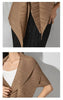 Pleated Spring Women's Cardigan Short Coat Chic Outerwear Unique Design Laeple Half Sleeve Jackets