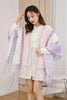 Ethnic Style Cape Oversized Sweater Jacket Women Loose Patchwork Warm Long Scarf Knitted Cardigan Woman