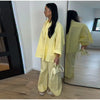 Navy Blue Bubble Tie Waist Maxi Dress Loose Flared Long Sleeve Spring Modest Women Shirt Dress Elegant Lady Vestidos