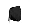 Latin Dance Dress Set for Women Black Off-shoulder Long-sleeved Fringed Skirt Suit Cha-cha Salsa Ballroom Dance Training Clothes
