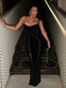 Women Black Velvet Sheer Maxi Dress Sexy Chic Mesh Patchwork Off-shoulder Waist Cinching Slim Maxi Dresses Club Party Gowns