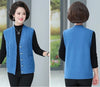 Women Knitted Cardigan Vest Jacket Spring Autumn Solid Color V-Neck Ladies Coat Middle Aged Mother Lady Sweater Waistcoat