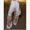 Floral Print Pants 3-piece Set Women Elegant Oversized Blazer Corset Top Sling Top Suit Lady Holiday Bohemian Outfit