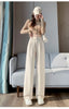 Brown Woolen Suit Pants for Women in Autumn and Winter Narrow Version Straight Wide-leg Pants with Drape