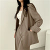 Elegant Office Lady Business Suit Set Blazers Spring Women's Clothing Suit Jacket Casual Pants Set Wide Leg Suit Pants