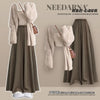Gentle and Lazy Style Sweater Jacket with Camisole Inside and Casual Pants Set for Women, Autumn and Winter Set, Three, 202