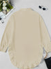 Solid Mini Party Prom White Mini Dresses Women Falbala Lapel Long Sleeve Casual Shirts Casual Vintage Blouses