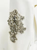 Designer Suit Women Beaded Diamonds Single Button Suit Blazer Wide-leg Pants Set 2PCS
