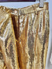 High Street Designer Runway Suit Set Women's Single Button Sequined Blazer Jacket Flare Pants Set 2pcs