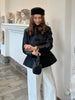 Satin Knot Button Short Coat Women Retro Full Sleeves Waist Cinching Single Breasted Coats Lady Spring Daily Wear