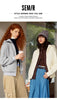 Jacket Women Fleece Drop Shoulder Loose Lazy Sweatshirt White Winter Minimalist Hooded Women's Clothing