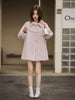 Women Mid Long Windbreaker Autumn Trench Coat Raglan Sleeve Lace Korean Style Ladies Outer Coat