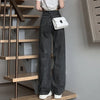 Woman Vintage Wide Leg Jeans Girls High Waist Pants Female Black Black Grey Retro Blue Light Blue Pink Denim Trousers