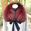Raccoon Fur Collar Women Winter Coat Hood Decor Furry Fur Collar Warm Coat Shawl Natural Raccoon Fur Scarf Neck Warmer