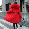 Winter Jacket Women Parka Clothes Long Coat Wool Liner Hooded Jacket Fur Collar Thick Warm Snow Wear Padded Parka 6XL