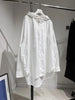 Women Tops Oversized Blouses Women's Clothing Blusas Mujer De Moda Long Sleeve Hooded Shirt Casual White Basic Coat