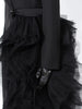 Women Black Irregular Mesh Big Size Long Elegant Blazer Lapel Long Sleeve Jacket Spring Autumn 7AB4743