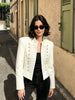 Women Vintage Slim Jacket Spring Women Trends Elegant Napoleon Jackets Ladies High Street Chic Shoulder Padded Blazer