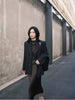 Fall/Winter Women's Street oversized pinstripe shoulder-padded loose suit jacket for women