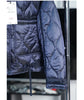 Quilted coat for women Quilted Jacket With Ties beige drawstring high neck pocket clip cotton jacket for women