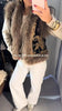 Floral Jacquard Faux Fur Trim Jacket Women V Neck Single Button Long Furry Cuff Cropped Coats Winter Vintage Party Coat