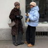 Casual Stripe Women's Padded Jacket Hooded Zipper Warm Thicken Lady Coats Autumn Winter Female Street Outwear