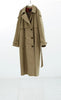 Classic Khaki Color Padded Thickened Trench Coat, Mid-Length British Style Jacket for Women, Fall/Winter