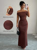 Autumn Women's Off-Shoulder Boat Neck Dress Sexy Elegant Long Skirt Evening Gown for Women